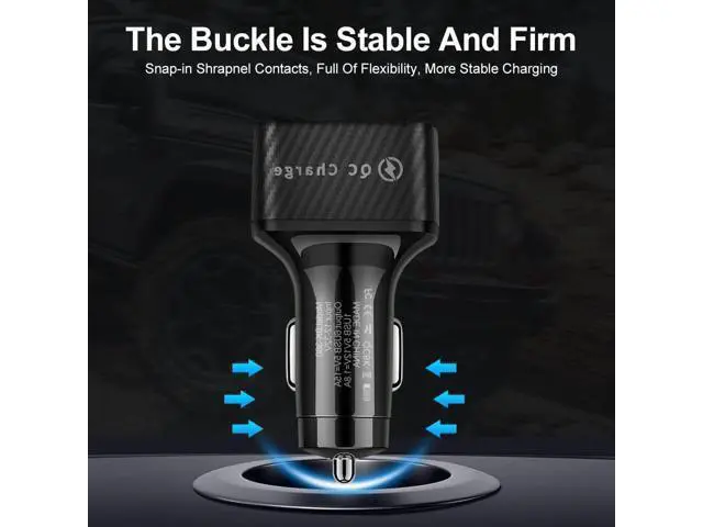 Alt view image 4 of 7 - 6-Port USB Car Charger, QC3.0 Fast Charging 6 USB Car Charger Adapter Smart Shunt Car Phone Charger with Light, Suitable for iPhone & Android,Samsung Galaxy S10 S9 Plus