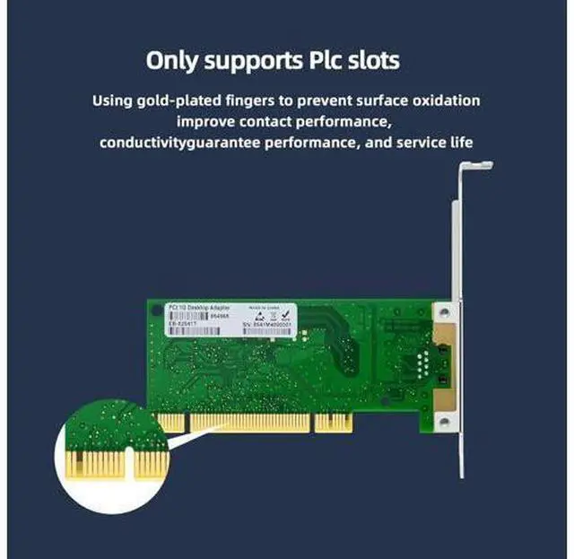 Alt view image 4 of 7 - PCI Ethernet giga-bit Network Card with 82541 Chip RJ45 LAN NIC Card PRO/1000GT - Desktop Single-Port Wired Network Adapter PWLA8391MTBLK