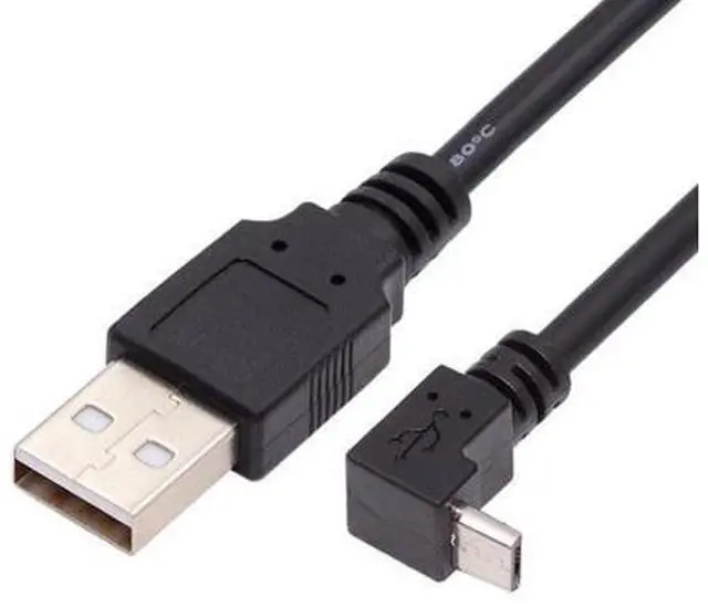 Alt view image 7 of 7 - 2 Pack USB to Micro USB Cable,USB 2.0 Male to Micro USB 5Pin Male Charge Data Transfer 90 Degree UP/Down Angled Extension Cable 1.64FT/0.5M
