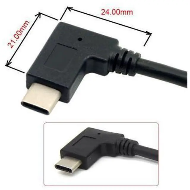 Alt view image 2 of 7 - Reversible USB 3.1 Type C USB-C Angled to 90 Degree Right Angled USB 3.0 Cable for Tablet Mobile Phone 30cm Type-03