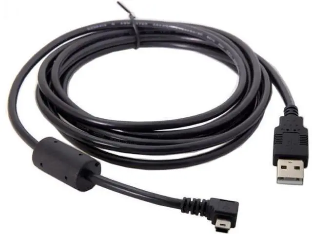 Alt view image 6 of 7 - Mini USB Cable USB 2.0 Male to Mini USB 5 Pin Male 90 Degree Right Angled Charging Data Transfer Extension Cable 3.0M