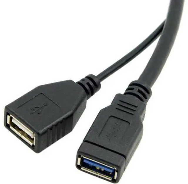 Alt view image 4 of 7 - USB 3.0 Splitter Y Cable USB 1 Male to 2 Female Extra Power Data Extension Cable for 2.5" Mobile Hard Disk