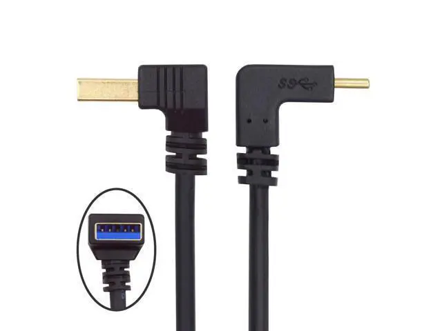 Alt view image 2 of 7 - USB 3.1 USB-C Up Down Angled to 90 Degree Down Angled A Male Data Cable for Tablet Phone