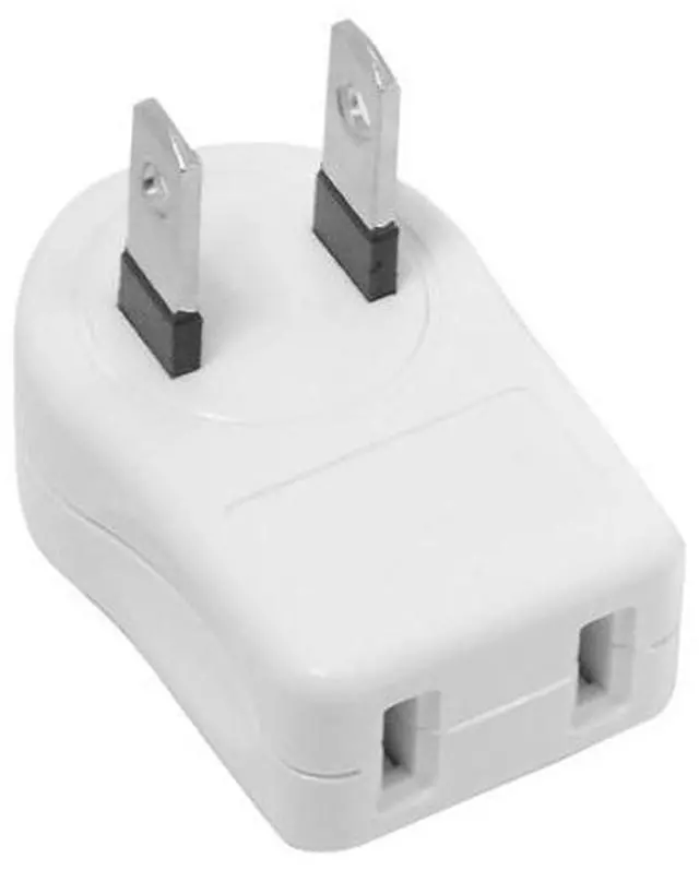 Main image of NEMA Type A 1-15P USA Outlet Saver Extension Adapter 2-Prong 2 Outlets 90 Degree Up Down Angled