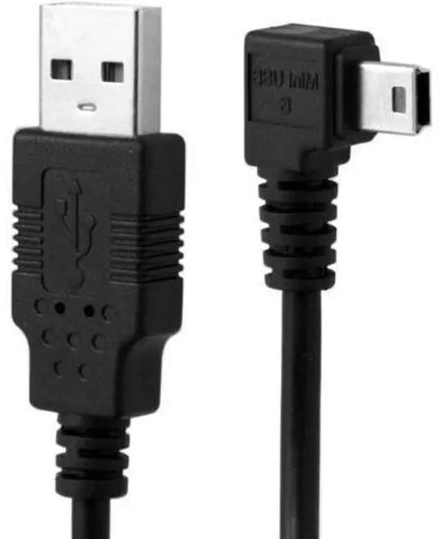 Main image of Mini USB Cable USB 2.0 Male to Mini USB 5 Pin Male 90 Degree Right Angled Charging Data Transfer Extension Cable 3.0M