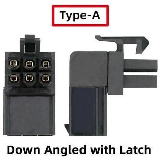 Alt view image 6 of 7 - 2 Pack ATX 6Pin 90 Degree Angled GPU Graphics Card Power Connector Adapter