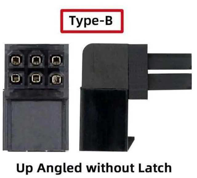 Alt view image 7 of 7 - 2 Pack ATX 6Pin 90 Degree Angled GPU Graphics Card Power Connector Adapter