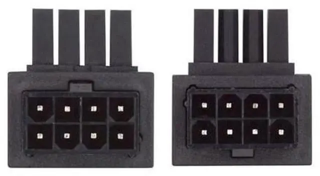 Alt view image 7 of 7 - 2 Pack ATX 8Pin EPS 12V 90 Degree Angled CPU Power Connector Adapter