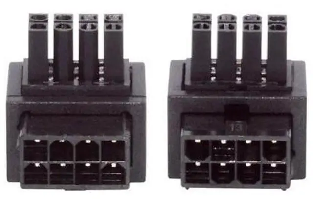 Alt view image 6 of 7 - 2 Pack ATX 8Pin EPS 12V 90 Degree Angled CPU Power Connector Adapter