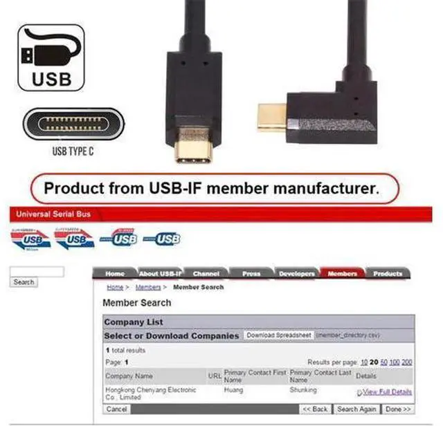 Alt view image 6 of 7 - USB C to C Cable,USB C Male to Male Fast Charging Data Transfer 90 Degree Angled Flat Extension Cable