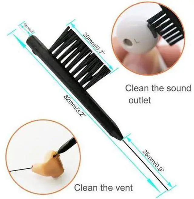 Alt view image 3 of 7 - Hearing Aid Cleaning and Care Kits Portable Cleaning Tools with Case Suitable for Earbud, Headphones, Airpods, Hearing Amplifier (9)