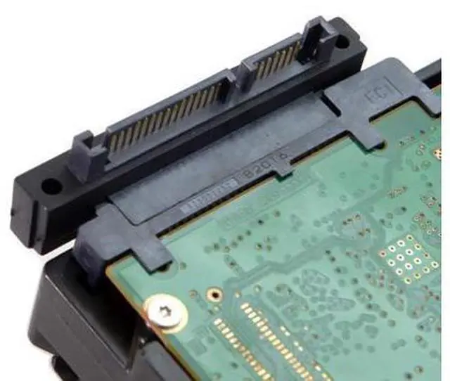 Alt view image 2 of 7 - 90 Degree Up Angled SATA 22Pin 7+15 Male to SATA 22Pin Female Extension Convertor Adapter