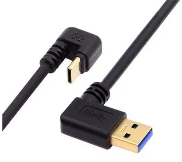 Main image of USB 3.0 to USB C Cable USB 3.0 90 Degree Left Angled to USB C 180 Degree U Shape Angled Charging Data Transfer Extension Cable 0.3M