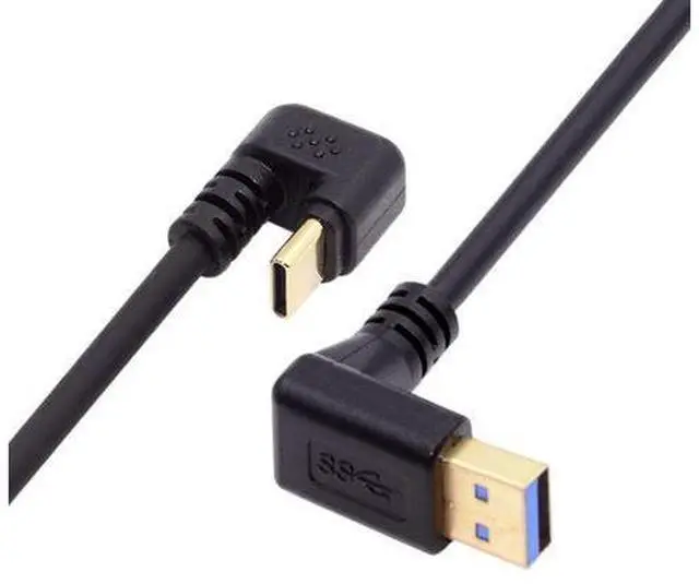 Main image of USB 3.0 to USB C Cable USB 3.0 90 Degree UP Angled to USB C 180 Degree U Shape Angled Charging Data Transfer Extension Cable 0.3M