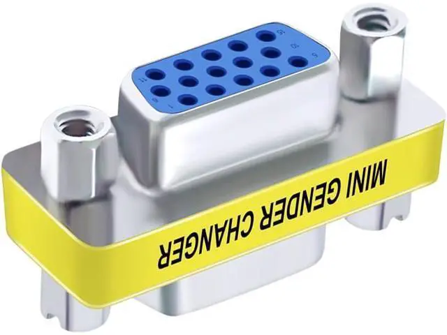 Alt view image 5 of 7 - DTECH 3-Pack VGA Connector Female to Female Gender Changer Male to Female Adapter, Male to Male Coupler