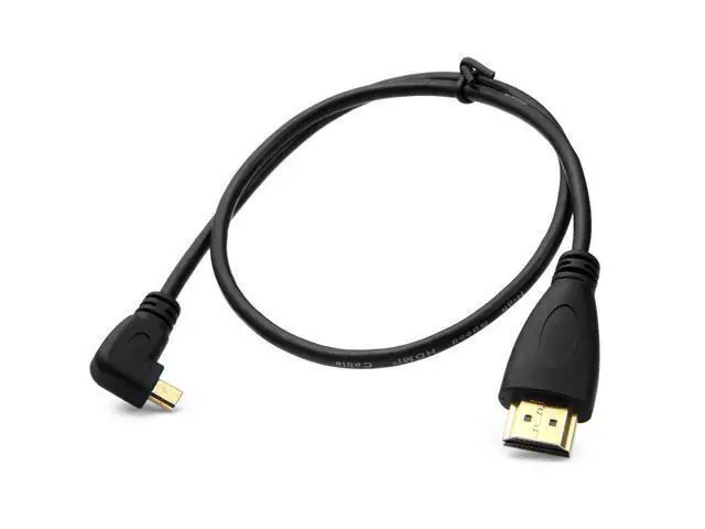 Alt view image 4 of 6 - HDMI Male to Micro HDMI Male 90 Degree Right Angled HDTV Cable 50cm for Cell Phone & Tablet