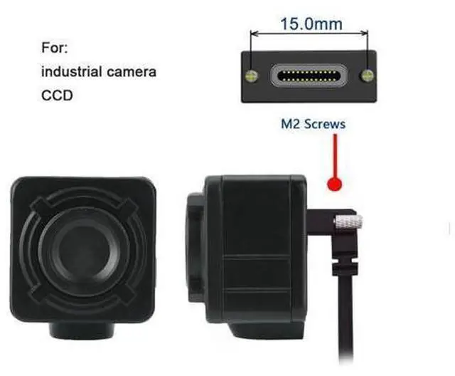 Alt view image 4 of 7 - USB C Cable,USB 3.0 to USB C 90 Degree Angled Data Cable with Panel Mount Screw for Industrial Camera 3.94FT/1.2M
