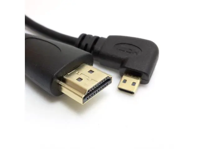 Alt view image 3 of 6 - HDMI Male to Micro HDMI Male 90 Degree Right Angled HDTV Cable 50cm for Cell Phone & Tablet