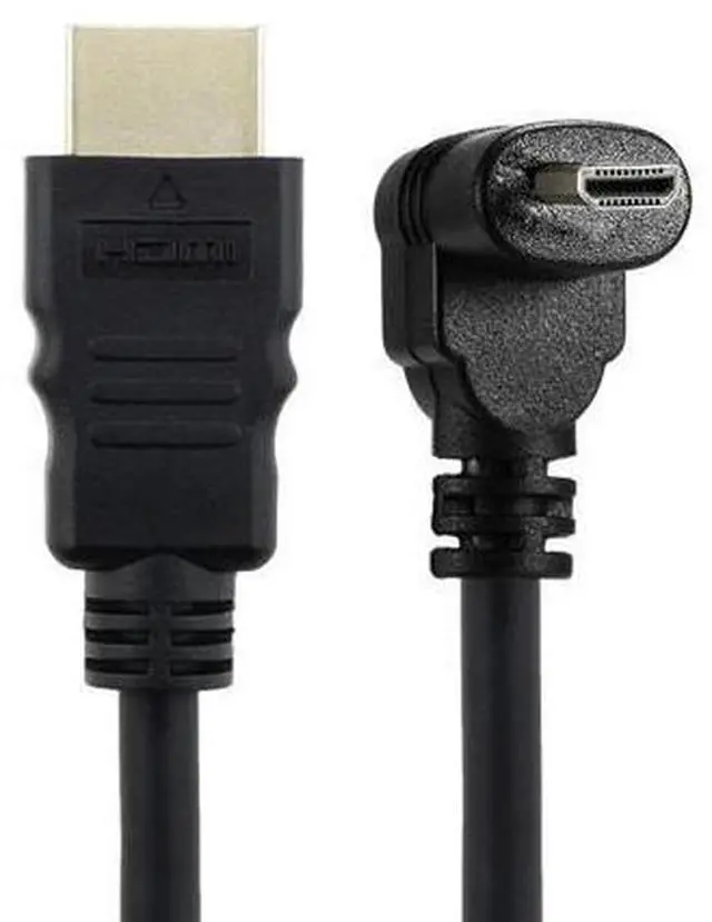 Main image of CY HDMI Male to Micro HDMI Male Down Angled 90 Degree HDTV Cable for Cell Phone & Tablet & Camera 50cm