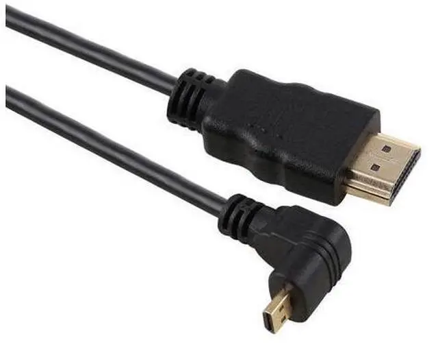 Alt view image 4 of 6 - CY HDMI Male to Micro HDMI Male Down Angled 90 Degree HDTV Cable for Cell Phone & Tablet & Camera 50cm