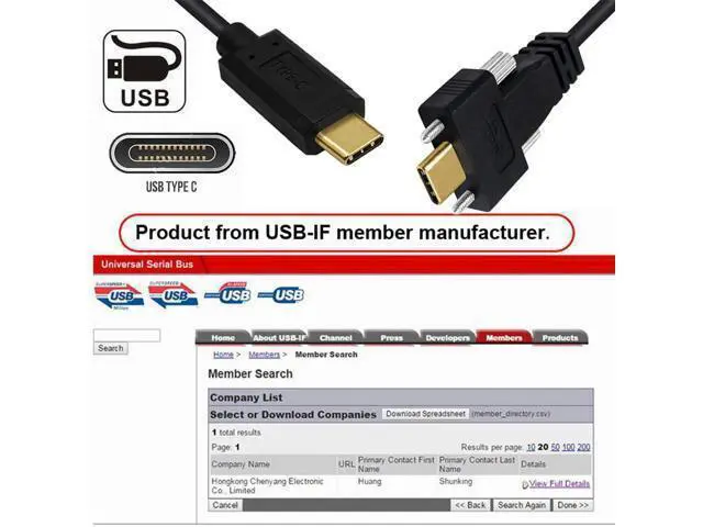 Alt view image 6 of 7 - USB C to C Cable,USB C Male to Male Fast Charging Data Transfer Extension Cable with Dual Screws