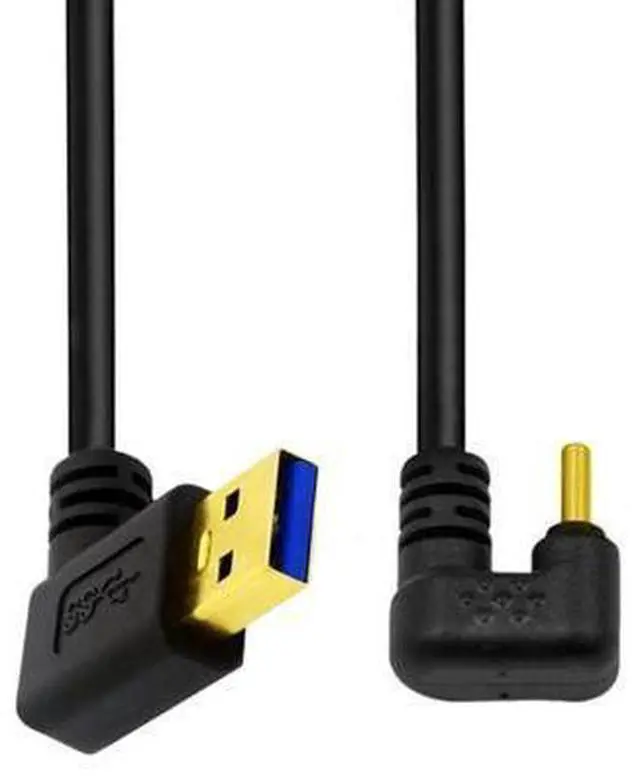 Alt view image 6 of 7 - USB 3.0 to USB C Cable USB 3.0 90 Degree Left Angled to USB C 180 Degree U Shape Angled Charging Data Transfer Extension Cable 0.3M