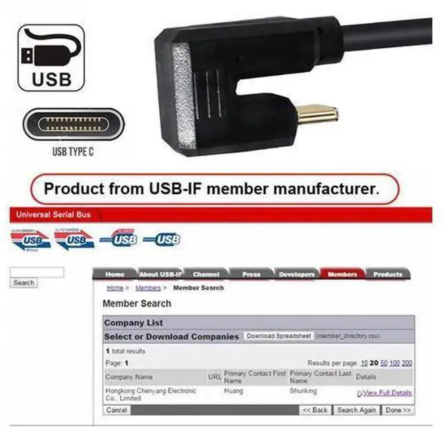 Alt view image 6 of 7 - USB C to C Cable,USB C Male to Male Fast Charging Data Transfer 180 Degree Angled Extension Cable