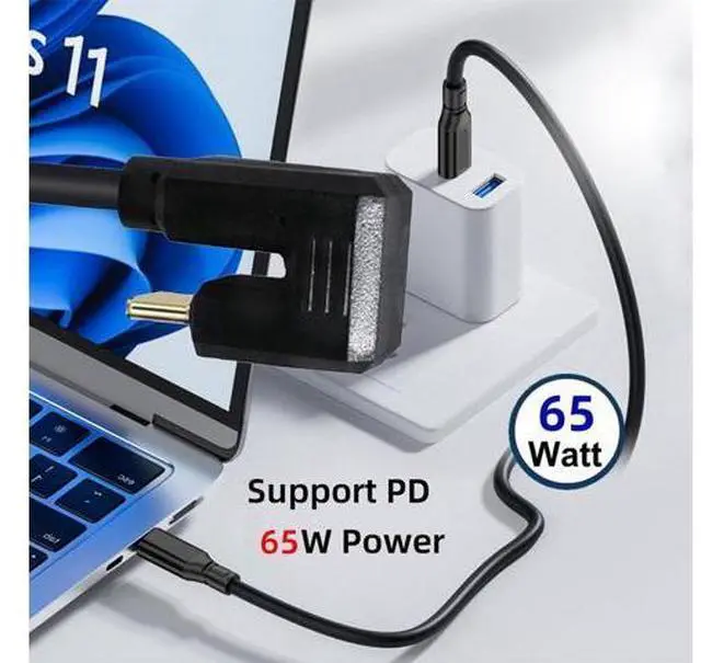 Alt view image 3 of 7 - USB C to C Cable,USB C Male to Male Fast Charging Data Transfer 180 Degree Angled Extension Cable