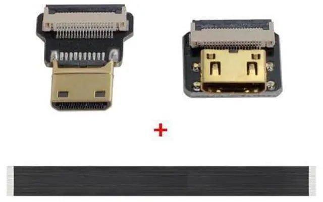 Alt view image 4 of 6 - Mini HDMI to Mini HDMI Cable CYFPV 20cm Male to Female Extension FPC Flat Cable 1080P for FPV HDTV Multicopter Aerial Photography