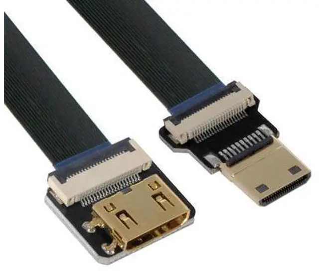 Alt view image 5 of 6 - Mini HDMI to Mini HDMI Cable CYFPV 20cm Male to Female Extension FPC Flat Cable 1080P for FPV HDTV Multicopter Aerial Photography
