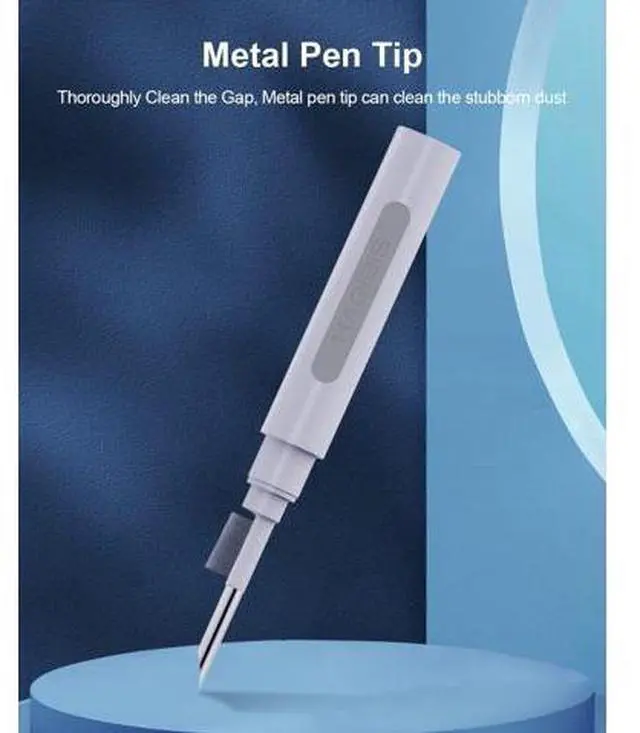 Alt view image 7 of 7 - Cleaning Pen for Airpods Pro 1 2 3 Multi-Function Cleaner Kits Soft Brush for Bluetooth Earphones Case Cleaning Tools for iPhone 16 15 Pro Max LEGO Camera Lens (White)