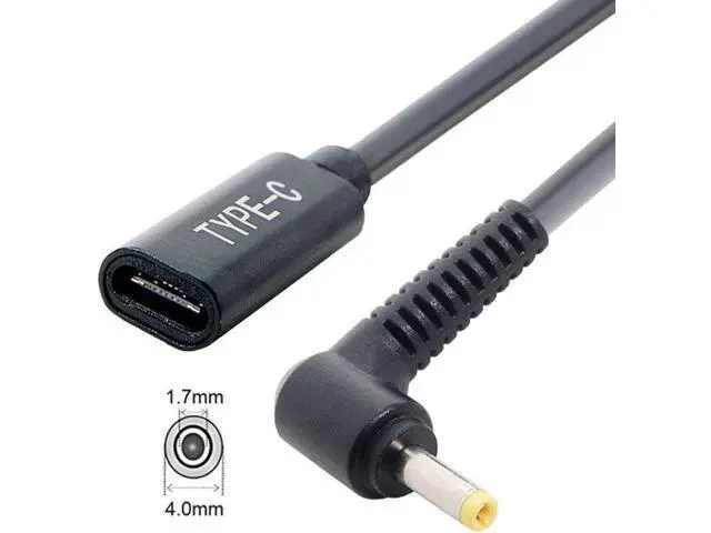 Alt view image 5 of 7 - USB C to DC 20V 4.0x1.7mm PD 65W Charge Cable for Laptop