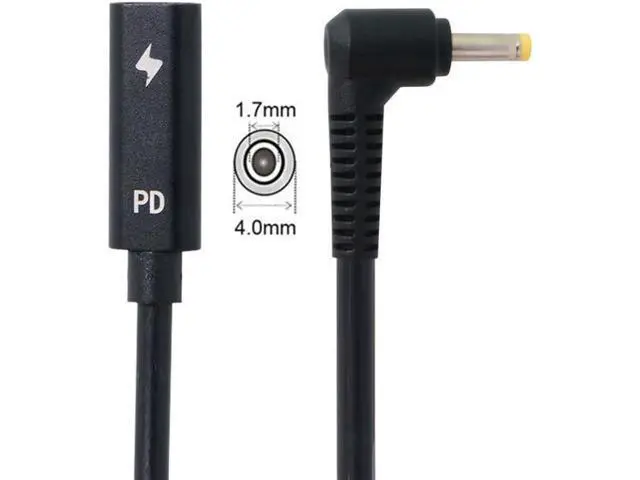 Alt view image 7 of 7 - USB C to DC 20V 4.0x1.7mm PD 65W Charge Cable for Laptop
