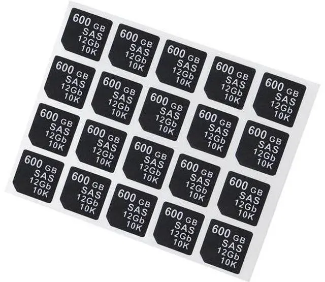 Main image of 20PCS Capacity Sticker Label for Hard Drive Tray Caddy DXD9H 0DXD9H X7K8W 0X7K8W, Compatible for D-ELL PowerEdge 16th-14th Gen r740 r640 r440 r340 r750 r650 r550 r760 r660 r6625, 600GB, SAS, 12GB, 10K