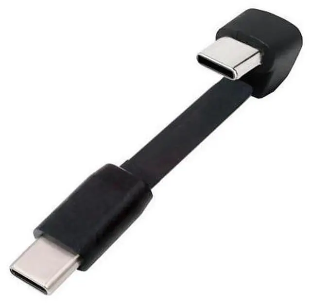 Main image of 2.5 Inch USB C Short Flat Cable,USB 2.0 Type C Male to Female 180 Degree Angled PD 65W Fast Charge Data Extension Cable 64MM
