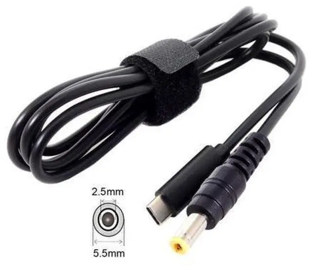 Alt view image 7 of 7 - DC 5.5x2.5mm to Type C USB-C Input Cable for Laptop Notebook (5.5x2.5mm to USB-c)