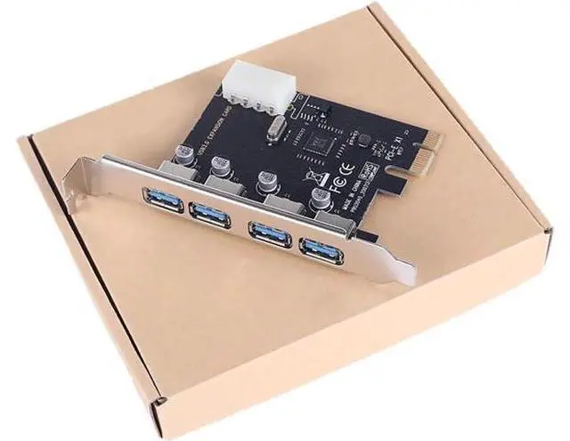 Alt view image 3 of 5 - PCIe 3.0 X1 to USB 3.0 Expansion Card 4-Port USB High-Speed Internal Adapter for Desktop PCs, PCI Express to USB 3.0 Hub