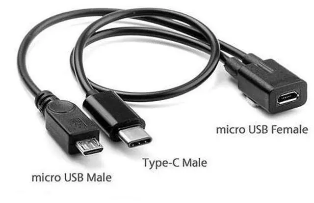 Alt view image 3 of 7 - Micro USB Y Splitter Cable,Micro USB 1 to 2 USB C/Micro USB Charging Extension Cable Supports Charging Two Devices at The Same Time