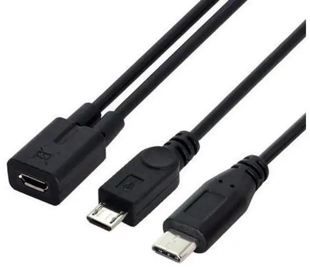 Alt view image 5 of 7 - Micro USB Y Splitter Cable,Micro USB 1 to 2 USB C/Micro USB Charging Extension Cable Supports Charging Two Devices at The Same Time