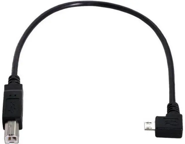 Alt view image 2 of 6 - 30cm 90 Degree Right Angled Micro USB OTG to Standard B Type Printer Scanner Hard Disk Cable Micro USB 5pin 2.0 Host to Standard USB-B Device