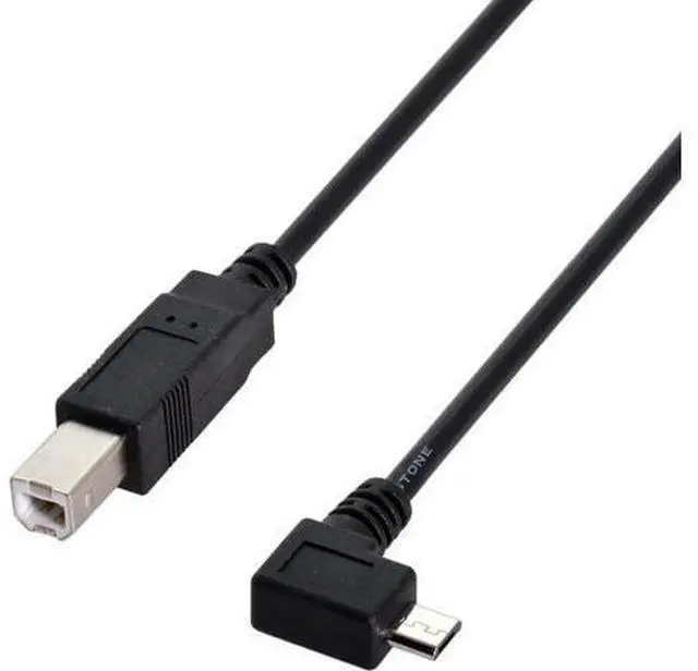 Alt view image 3 of 6 - 30cm 90 Degree Right Angled Micro USB OTG to Standard B Type Printer Scanner Hard Disk Cable Micro USB 5pin 2.0 Host to Standard USB-B Device