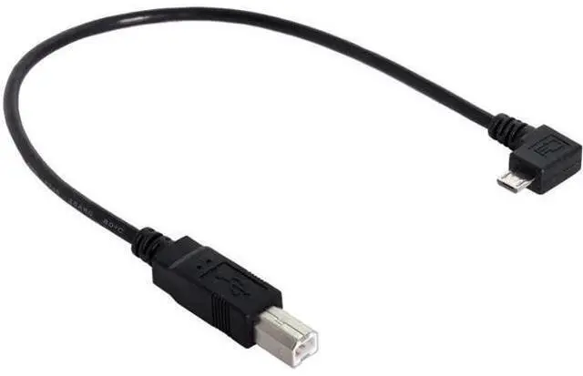 Alt view image 5 of 6 - 30cm 90 Degree Right Angled Micro USB OTG to Standard B Type Printer Scanner Hard Disk Cable Micro USB 5pin 2.0 Host to Standard USB-B Device