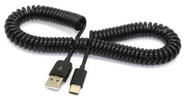 Main image of USB C Stretch Coiled Cable USB 2.0 to USB C Data Extension Cable for Tablet Mobile Phone 3.0M