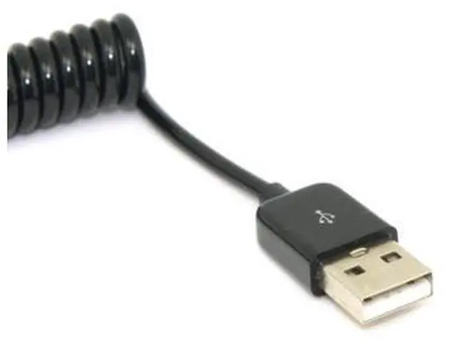 Alt view image 2 of 6 - USB C Stretch Coiled Cable USB 2.0 to USB C Data Extension Cable for Tablet Mobile Phone 3.0M