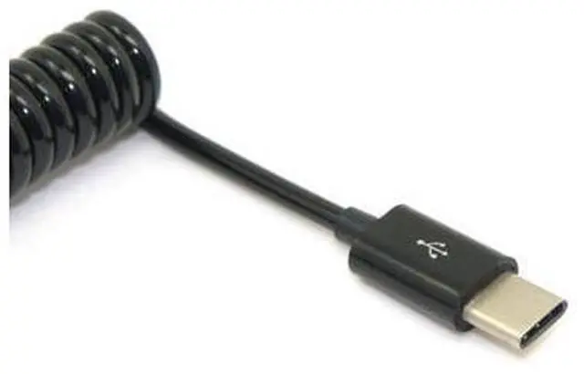 Alt view image 3 of 6 - USB C Stretch Coiled Cable USB 2.0 to USB C Data Extension Cable for Tablet Mobile Phone 3.0M