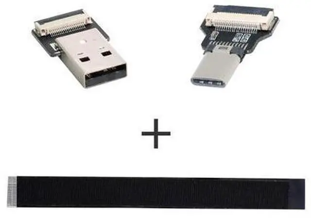 Alt view image 5 of 7 - USB C Flat Cable USB 2.0 Male to USB C Male Ribbon Flex Extension Cable Adapter 2.0M