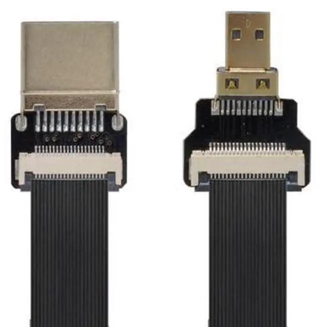 Alt view image 6 of 6 - CYFPV Micro HDMI to HDMI Male Extension FPC Flat Cable 1080P for FPV HDTV Multicopter Aerial Photography 0.5M