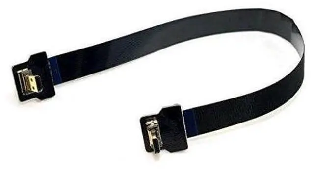 Alt view image 6 of 6 - CYFPV Micro HDMI Male to Male Extension FPC Flat Cable 1080P 90 Degree Down Angled 0.2M