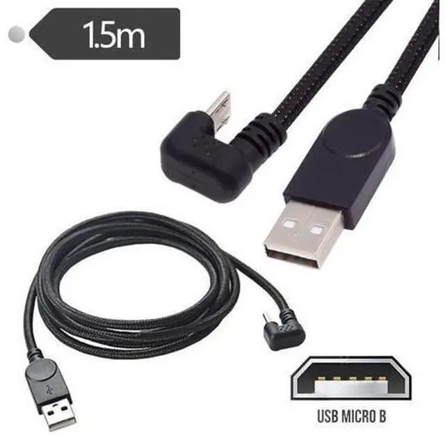 Alt view image 6 of 7 - USB to Micro USB Cable,USB 2.0 Male to Micro USB 5Pin Male 180 Degree U Shape Angled Charge Data Transfer Extension Cable 1.5M