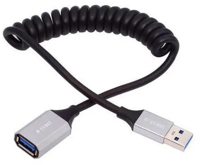 Main image of Cable USB 3.0 Type-A Male to USB3.0 A Female Stretch Coiled Cable 100cm Extension 5Gbps for Disk SSD Camera Data